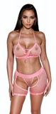 Three-Piece Fishnet Set