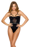 Rhinestone-Trimmed Bodysuit