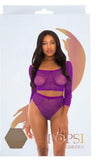 Rhinestone Crop Top With Matching Panty (BOXED)