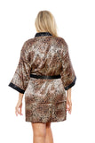 Satin Printed Robe Plus Size