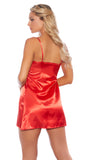 Satin Chemise With Lace Trim
