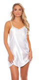 Satin Chemise With Lace Trim