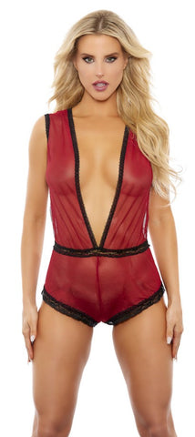 Merlot Low Cut Romper