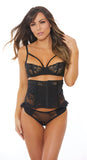 Black Micro Fiber Waist Cincher