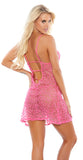 Pink Embroidery Babydoll Set