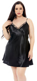 Midnight Satin Chemise Plus Size