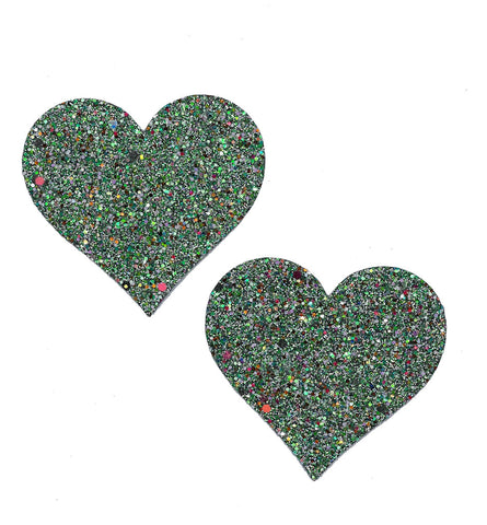 Heart Shape Glitter Glow In The Dark Pasties