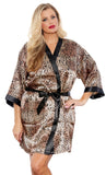 Satin Printed Robe Plus Size