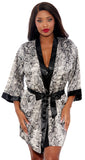 Satin Printed Robe Plus Size