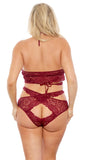 Halter Top Lace Bra Set Plus Size (BOXED)