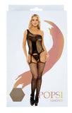 Sheer Fishnet Bodystocking With Legs