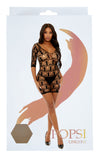 Sheer Dress With Sleeves Bodystocking