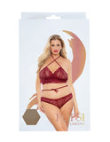 Halter Top Lace Bra Set Plus Size (BOXED)